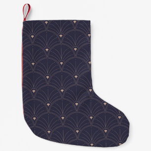 Elegante art nouveau, minimalistisch patroon. kleine kerstsok
