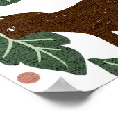 Elegante Art Nouveau Rood Bruin-Zwart Kat- Poster (Hoek)