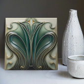 Elegante Art Nouveau Tegeltje