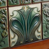 Elegante Art Nouveau Tegeltje
