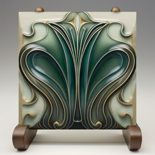 Elegante Art Nouveau Tegeltje