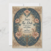 Elegante Art Nouveau Trouw Save The Date (Voorkant)