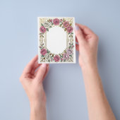 Elegante Art Nouveau Trouwroos Frame Rand Flyer (Hand)