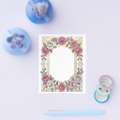 Elegante Art Nouveau Trouwroos Frame Rand Flyer (Enkel)