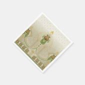 Elegante Art Nouveau Tulpen Delicate Swirls Bruilo Servet (Hoek)