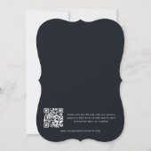 Elegante Art Nouveau Uilen QR Code Huwelijk Kaart (Achterkant)