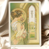 Elegante Art Nouveau Wedding Menu Kaart