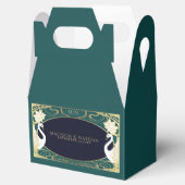 Elegante Art Nouveau zwanen bruiloft Bedankdoosjes (Geopend)