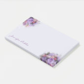 Elegante Art Sjabloon Oliekleur Bloemen Hand Scrip Post-it® Notes (Schuin)