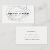 Elegante artistieke krabbel visitekaartje (Voorkant / Achterkant)