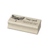 Elegante Artistieke Libel Retouradres Rubberstempel (Stempel)