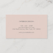 Elegante as en beige professional visitekaartje (Achterkant)