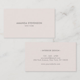 Elegante as en beige professional visitekaartje