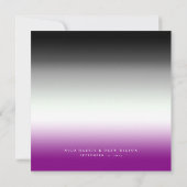 Elegante Aseksuele Pride Bruiloft Save The Date (Achterkant)