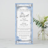 Elegante Assepoester Wedding Scroll Invitation Kaa Kaart (Staand voorkant)