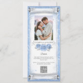 Elegante Assepoester Wedding Scroll Invitation Kaa Kaart (Achterkant)