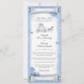 Elegante Assepoester Wedding Scroll Invitation Kaa Kaart (Voorkant)