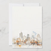 Elegante Atlanta Georgia Landschap Paren Douche Kaart (Achterkant)