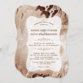 Elegante Aurum Marmer Goud Textured Wedding Kaart (Voorkant / Achterkant)