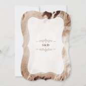 Elegante Aurum Marmer Goud Textured Wedding Kaart (Achterkant)