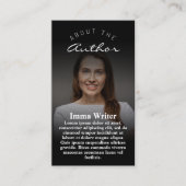 Elegante Auteur Meet & Greet Promo Verticaal Visitekaartje (Voorkant)