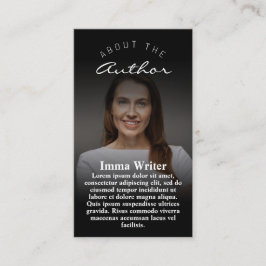 Elegante Auteur Meet & Greet Promo Verticaal Visitekaartje