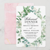 Elegante Autobús de Ensayos de Invitación de Cena Kaart (Voorkant / Achterkant)