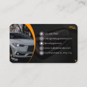 Elegante autoverhuur visitekaartje (Achterkant)