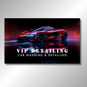 Elegante Autowas- & Autodetailing Zakelijke Kaart Visitekaartje