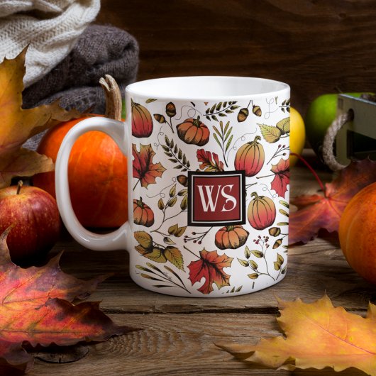 Elegante Autumn Harvest Pumpkins Herfst Koffiemok