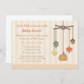 Elegante Autumn Herfst Baby Shower Uitnodigingen (Voorkant / Achterkant)