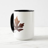 Elegante Autumn Leaf Coffee Mok | Mok met herfst a (Voorkant links)
