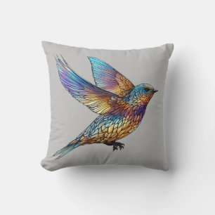 "Elegante Aviator" Meerkleurige Giervogel Kussen