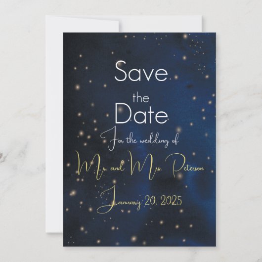 Elegante avond Bewaar de datum Save The Date (Voorkant)