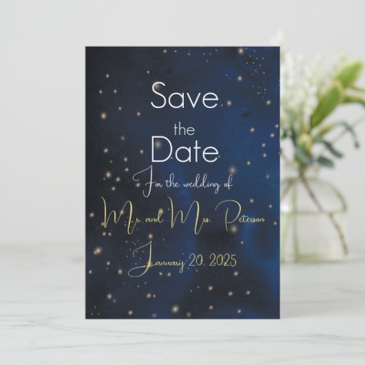 Elegante avond Bewaar de datum Save The Date (Staand voorkant)