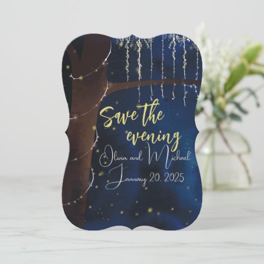 Elegante avond - Bewaar de datum Save The Date (Staand voorkant)