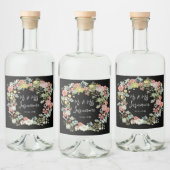 Elegante avond bloementuin op maat bedrukt likeurfles etiket (Flessen)