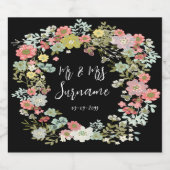 Elegante avond bloementuin op maat bedrukt likeurfles etiket (Enkel label)