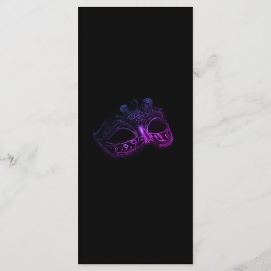 Elegante avond bruiloft menu (Achterkant)