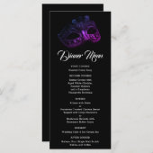 Elegante avond bruiloft menu (Voorkant / Achterkant)