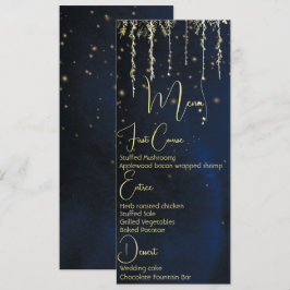 Elegante avond bruiloft menu kaart