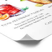 Elegante Avond Bruiloft Mocktails Menu Poster (Hoek)