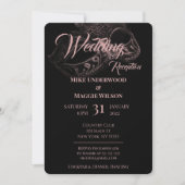 Elegante avond bruiloft uitnodiging (Voorkant)