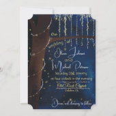 Elegante avond bruiloft uitnodigingen (Voorkant)