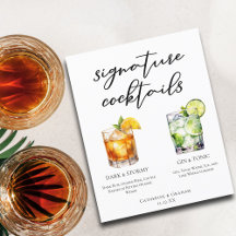 Elegante avond handtekening cocktails bruiloft men