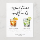 Elegante avond handtekening cocktails bruiloft men (Voorkant)