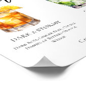 Elegante avond handtekening cocktails bruiloft men poster (Hoek)