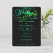 Elegante avond huwelijksfeest uitnodiging (Staand voorkant)