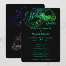 Elegante avond huwelijksfeest uitnodiging