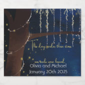 Elegante avond mousserende wijn etiketten (Enkel label)